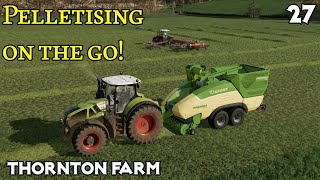 Making Hay Pellets on the Go! - Thornton Farm Ep 27 - Farming Simulator 22