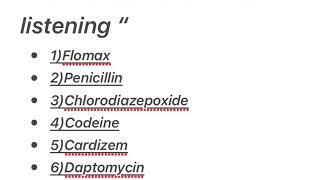 10 medications in oet listening