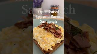 Egg and Bacon Open Sandwich