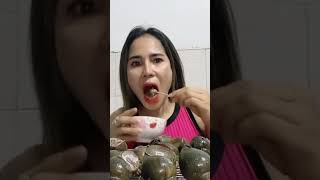 Spicy eating bbq snail #asmr #mukbang #crab #food #eating