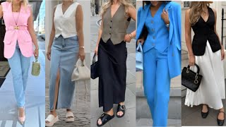 QUÉ LLEVAR CON UN CHALECO/ 9 IDEAS DE LOOKS ELEGANTES