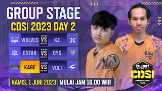 Group Stage Day 2 | CDSI 2023 | Garena Call of Duty®: Mobile