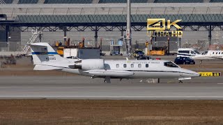 Gates Learjet C-21A United States Air Force USAF 84-0085 arrival at Munich Airport MUC EDDM