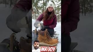 Girl survives WINTER 🥶👩 #camping #survival #bushcraft #outdoors #lifehack