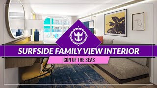 Icon of the Seas | Surfside Family View Interior (T5): Cabin Tour