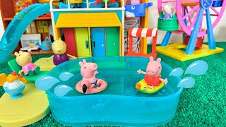 7 Minutes Satisfying with Unboxing Peppa Pig Play Set, Cute Doll Pool Playground Toys Review | ASMR