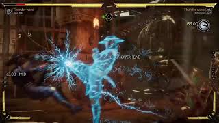 Raiden jump-in OS knee, confirm into combos.