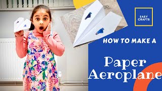 How to make Paper Aeroplane easy | DIY craft activities |