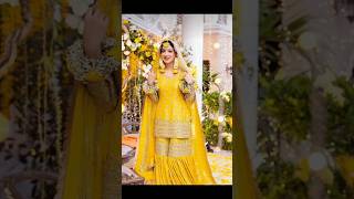 Mehendi bride  in full yellow dress| haldi dresses 👗#dressdesign #shortvideo