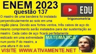 Gabarito ENEM  2023 prova amarela questão 137   trigonometria