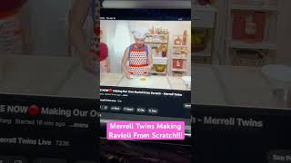 Merrell Twins Making Ravioli From Scratch!!! #MerrellTwinsLive #shorts