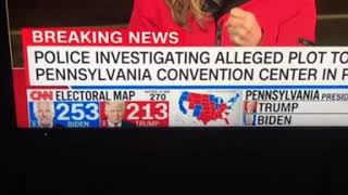 US election: One arrested over a planned attack on Pennsylvania Conv Centre where votes are counted