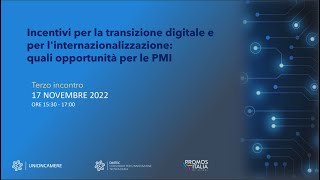 Incentivi per la transizione digitale e per l'internazionalizzazione: quali opportunità per le PMI