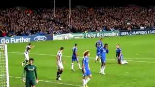 Chelsea - Juventus 2 - 2 Quagliarella Hits the Post on the 2 - 2 - View from the Juventus fans