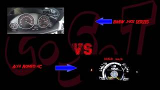 Car Speed Test BMW 340i Series VS Alfa Romeo 4C Series Acceleration