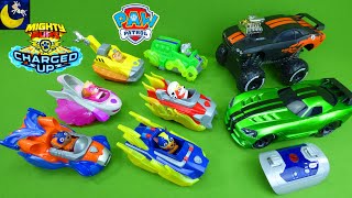 Paw Patrol Mighty Pups Charged Up Toys LOTS of Remote Control Cars Monster Trucks Surprise Mashems!