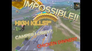 IMPOSSIBLE!! CHICKEN DINNER GAMEPLAY- CAMPER CONQUEROR LOBBY!!!