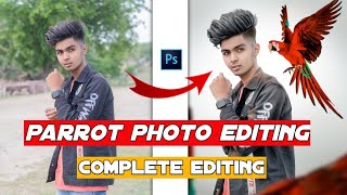 white background photo editing 📸 parrot photo editing ! bird editing in Photoshop !!