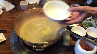 how to make your congee using the soup after a shabu shabu dinner