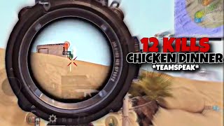 12 KILLS CHICKEN DINNER TEAM SPEAK!!!