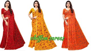 💞 amazing georgette sarees collection 💞 latest daily wear sarees online shopping 💞printed sarees 18