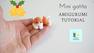 Mini gato paso a paso amigurumi tutorial. ( mascota pesebre a crochet) peluche tejido.