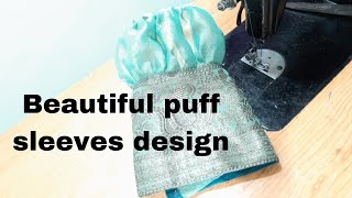 Beautiful puff sleeves cutting and stitching|कम कपड़े मे पफ वाली आस्तीन बनाना सीखे|Savita Creation