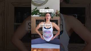 Winter inspired yoga to connect with the season #wintersolstice #winter #yogapractice #slowliving