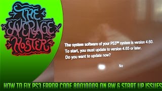 How To Fix PS3 Error Code 80010009 on AW & Start Up Issues