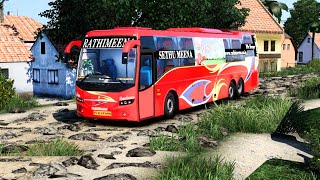 Volvo Bus on Bad Road | Volvo B9r Sleeper Bus | ETS2 Bus Mod