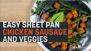 Easy Sheet Pan Chicken Sausage and Veggies - Nutrisystem Recipe