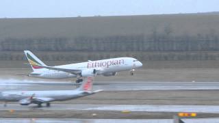 Ethiopian Airlines Boeing 787-8 Dreamliner Takeoff Vienna Int. Airport