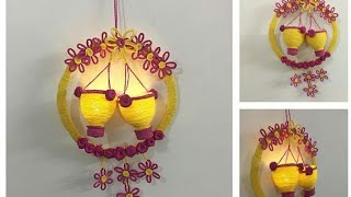 Wall hanging candle holder from Plastic bottle/best out of waste|Diwali/Christmas decoration ideas