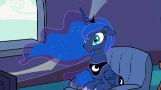 Luna watches the Equestria Girls trailer