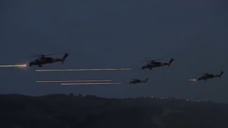 공격헬기 야간 예광탄 집중 사격훈련 | T129 attack helicopters