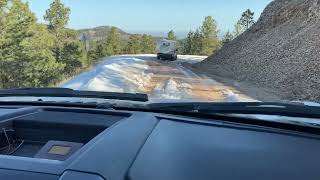 Driving down Mt. Roosevelt Mountain Rd. north of Deadwood, SD