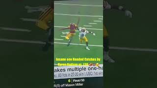 Insane one Handed Catches by Kyron Hudson vs. LSU.🏈🏟️🫣#usc #lsu #football #sports #college