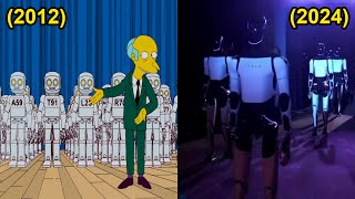 LOS SIMPSON PREDIJERON LOS ROBOTS DE TESLA EN 2024 FUTURO OSCURO PARA LA HUMANIDAD