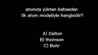 kimya hızlı tekrar atom ve yapısı