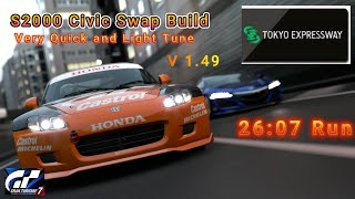 GT7 Tokyo Expressway 600 Honda S2000 Civic RCR Swap Build V 1.49