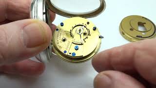 Gentleman’s Victorian Silver Cased Open Face pocket Watch circa 1893.