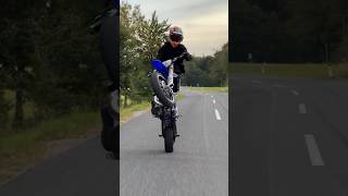 Sherco 125 Factory SM on fire!🔥 #supermoto #bike #stunt #wheelie #shorts