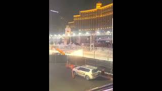 Carlos Sainz hits a manhole cover at over 200mph Las Vegas F1 practice