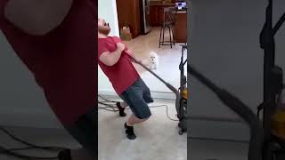 #dog Dog Saves Owner From Vacuum Cleaner 😂 #fyp #foryoupage #dog #dogsoftiktok