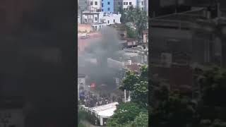 Bangladesh Unrest: Awami League's Dhaka office has been set on fire by the protestors.