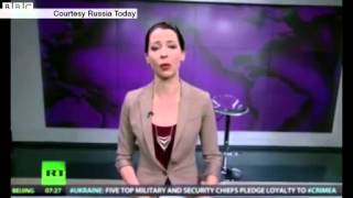 Russia Today presenter goes off-script over Ukraine crisis