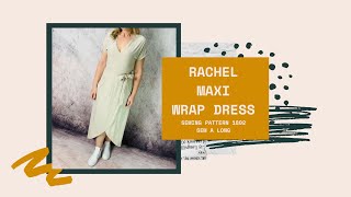 Pattern #1802 Rachel's Pleated Maxi Wrap Dress Sew-A-Long - A maxi semi-wrap dress