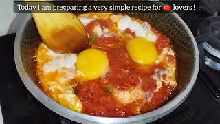 Only with two materials! Tomatoes and eggs in 3 minutes! If you have little time,easy food/ASMR💯💥