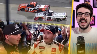 Controversial Truck Series Finish! Taylor Gray CONFRONTS Christian Eckes | REACTION