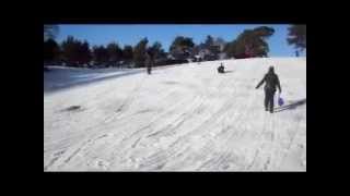 Sledging AGAIN on Eaton Golf Course - January 2013